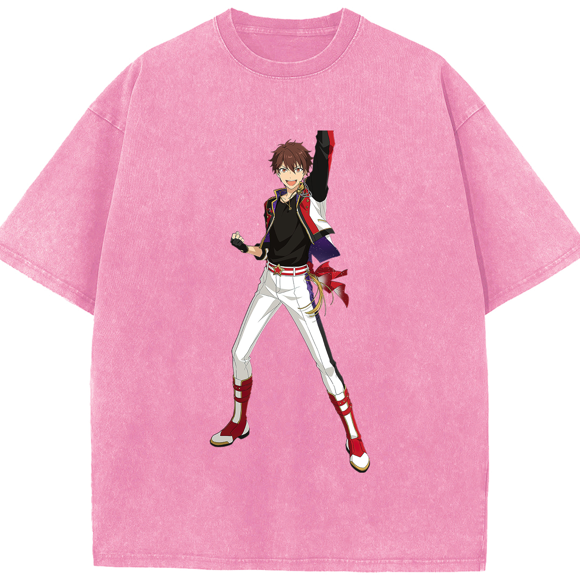 （画像用） あんさんぶるスターズ! Ensemble Stars 綿100% ヴィンテージ風 半袖Tシャツ（フロントプリント）